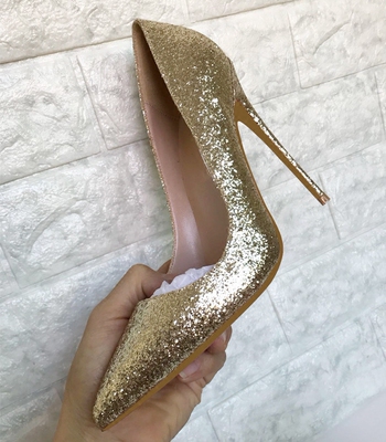 新款香槟色浅金色亮片