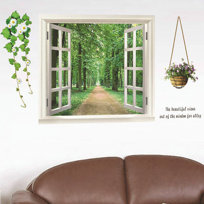 green woods ndow vinyl wall stickers home decor ing