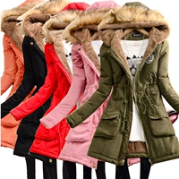 Chống mùa thu đông mới phiên bản Hàn Quốc cộng với áo khoác nhung rộng rãi áo khoác cotton rộng cổ áo lông dài áo cotton nữ quần áo cotton cỡ lớn - Bông mẫu áo phao nữ đẹp 2020