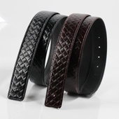 无扣不带头皮带男士 真皮平滑扣双面头层牛皮无头裤 带不带扣腰带身