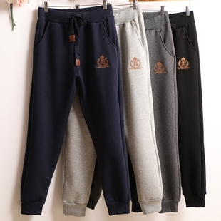宽松收脚裤 卫裤 保暖棉裤 大码 男 冬加绒加厚羊羔绒男士 运动裤 休闲裤