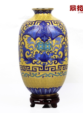 景泰蓝花瓶工艺品书房摆件
