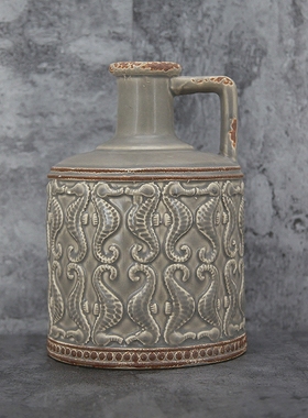 咖啡馆欧式风储物罐酒柜装饰品