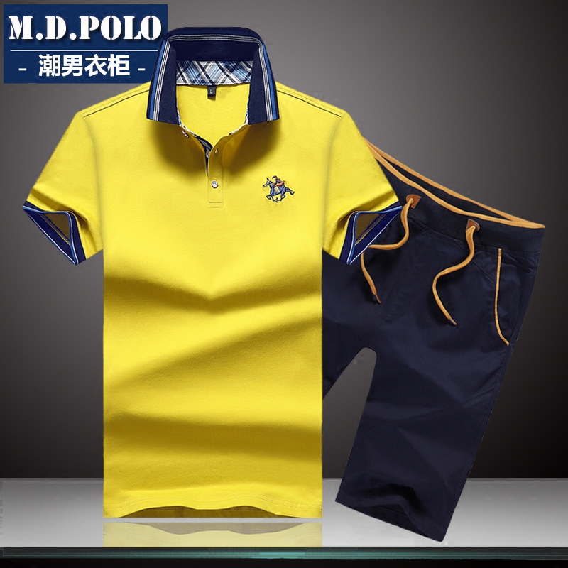男装一套搭配帅气个性成熟衣服套装2021新款夏季休闲装男士两件套