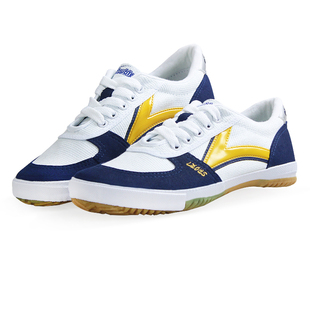 双星八特乒乓球鞋 透气耐磨晨练鞋 情侣款 布面 男防滑日常训练帆布鞋