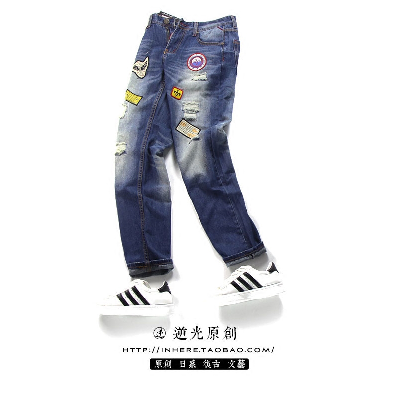 Jeans pour jeunesse coupe droite pour automne - Ref 1464322 Image 1