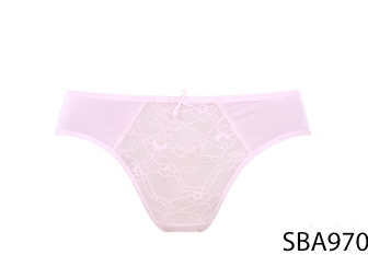 970 泰国sabina 弹力舒适低腰三角内裤 柔美粉 蕾丝细节