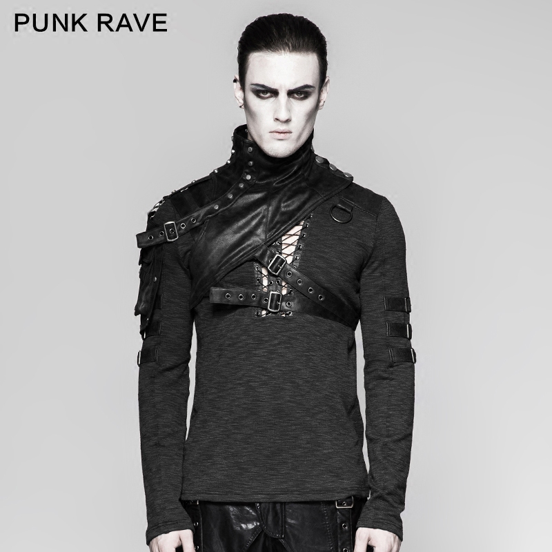 ╋魔叹╋ PUNK RAVE蒸汽朋克Steampunk皮盔甲领围肩配饰包 S207BK