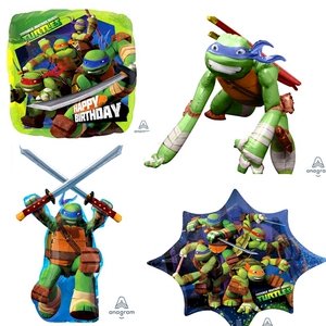 美国Anagram铝膜气球 忍者神龟 Half Shell Heroes生日派对用品
