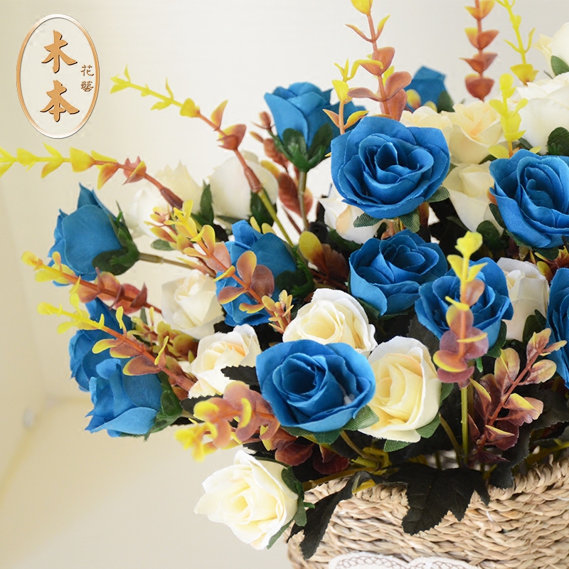 仿真小玫瑰花客厅餐桌装饰花艺