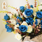 Mô phỏng hoa hồng nhỏ phòng khách bàn hoa đặt giả hoa hoa trang trí nhà hoa trang trí chậu trang trí - Trang trí nội thất