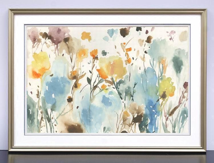 纯进口原版画芯简美现代风格客厅卧室抽象印象水彩花卉装饰画花园
