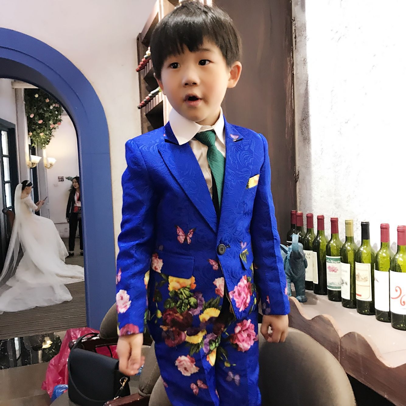 男童西装儿童礼服走秀花童件钢琴