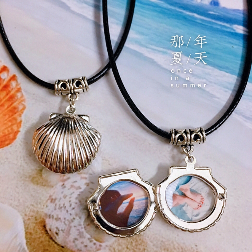 贝壳项链照片图片相片定制diy吊坠毕业创意生日礼物情侣闺蜜包邮