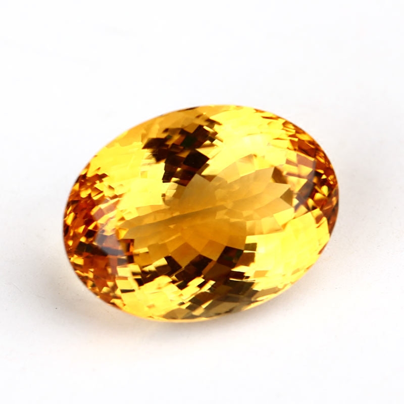 旺运堂珠宝天然黄水晶裸石  吊坠色彩浓郁 感觉璀璨 火彩强