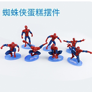 蜘蛛侠生日蛋糕装饰摆件 复仇者立体摆件 派对用品摆件插旗插牌