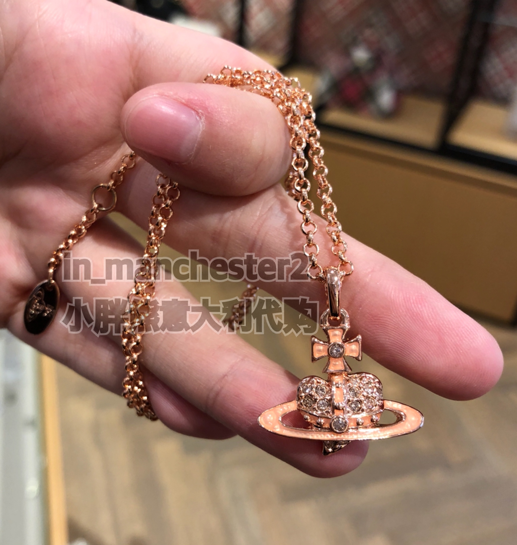 Vivienne Westwood/薇薇安 REVERSE闪钻爱心项链/手链/耳钉 正品