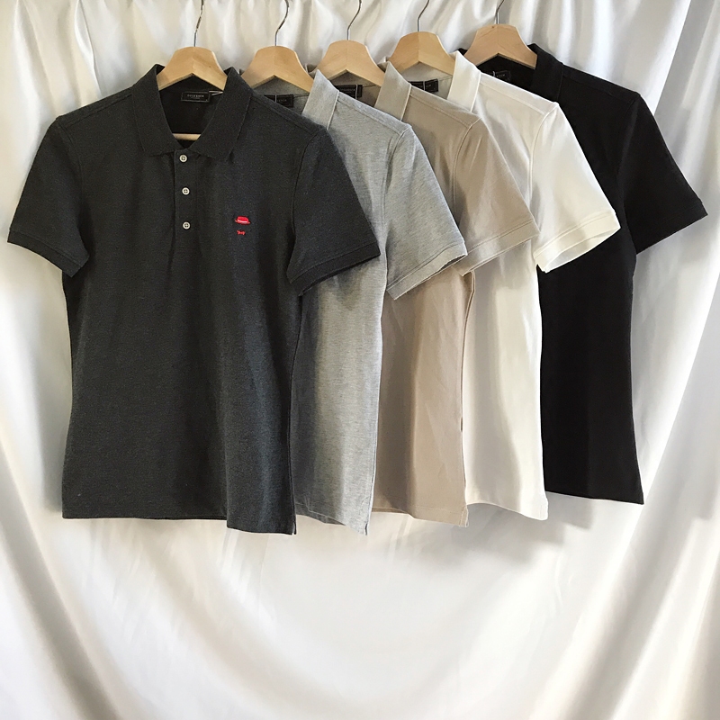 时尚英伦型男韩版修身刺绣polo衫