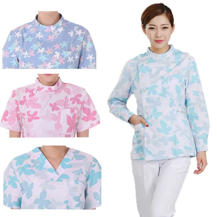 分体套装牙科美容冬款印花护士服