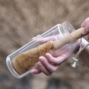 天然椰棕杯刷子杯刷长柄木清洁刷奶瓶刷壶刷厨房去污多用刷寻当初