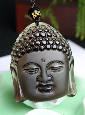 冰种黑曜石玉器挂件吊坠送证书