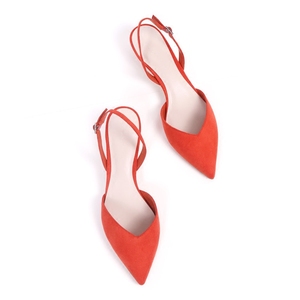 欧美浅口百搭高跟单鞋