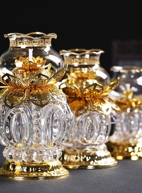 聚善缘水晶莲花可调节合金佛具