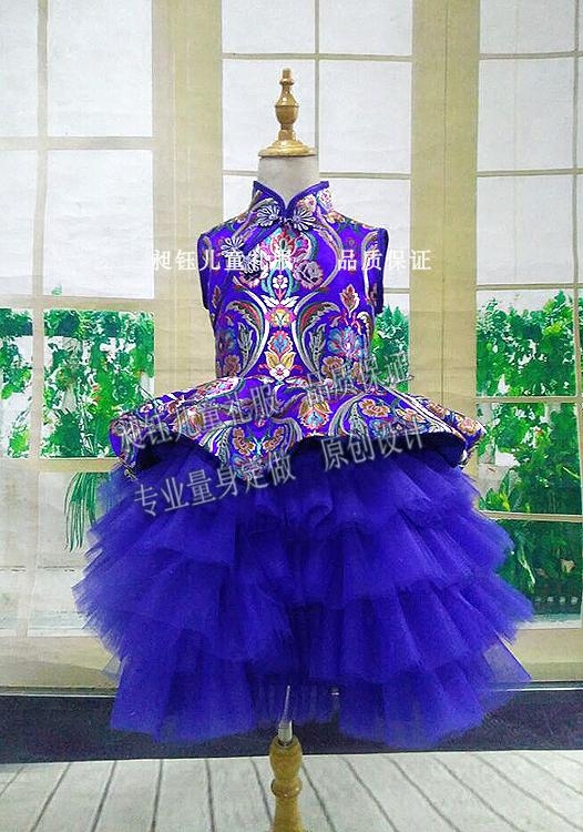 节目主持人短款裙子定做表演服