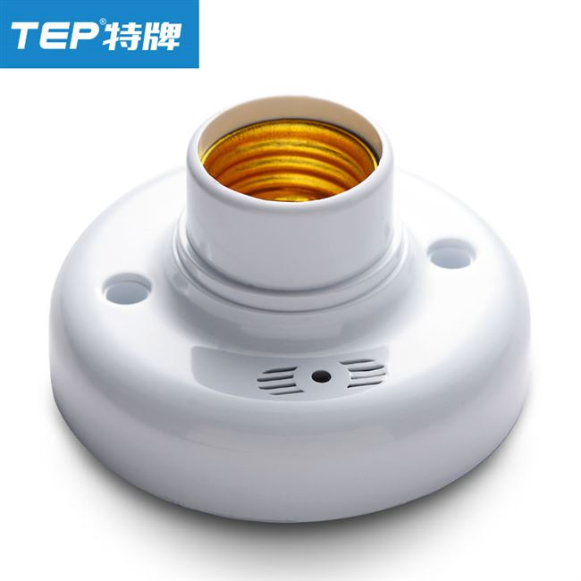声光控开关灯座十只套装楼道光感应延时自动开关家用螺口e27灯i.