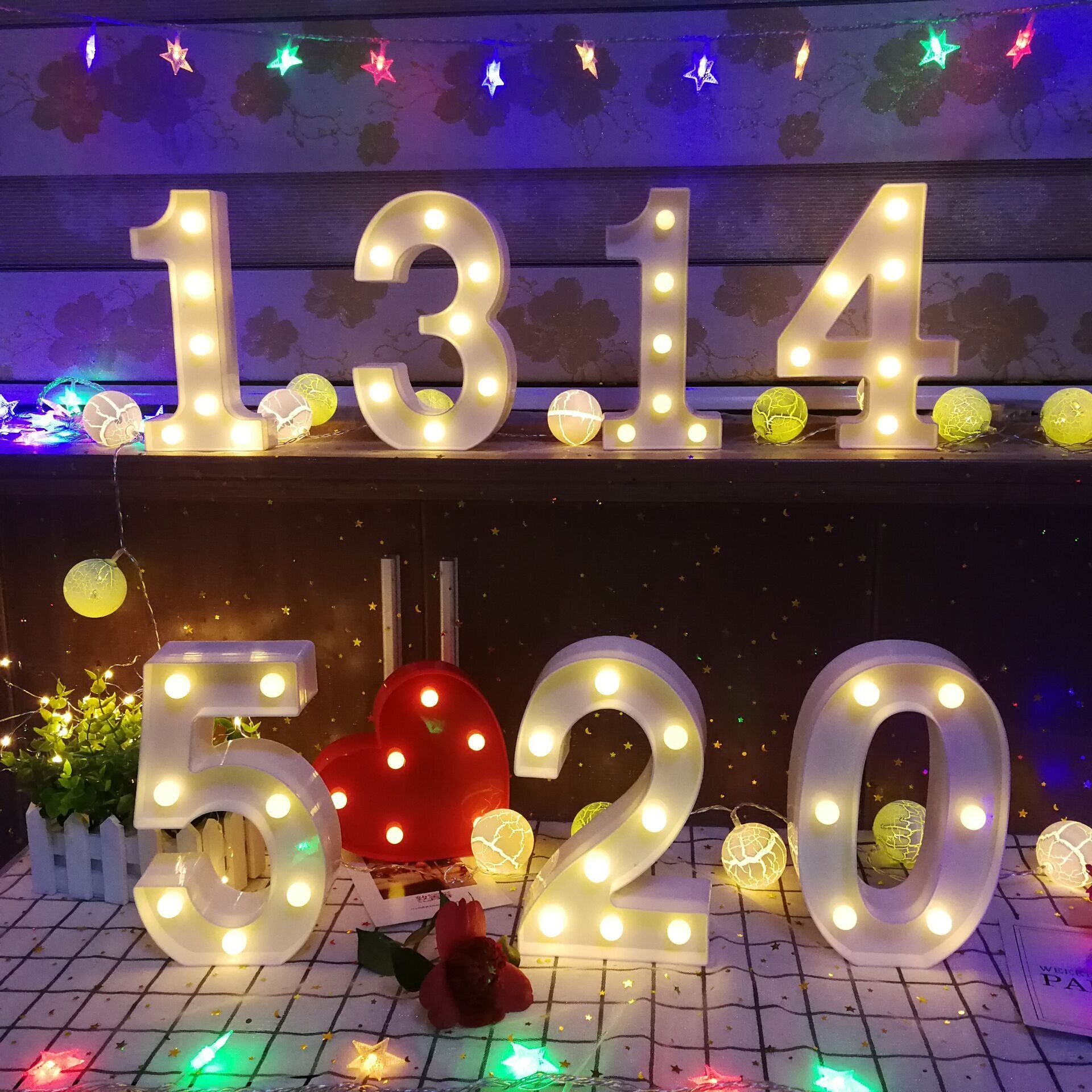 520字母灯生日装饰浪漫房间场景布置车后备箱求婚表白创意惊喜ins|ruв категории фестиваль товаров/подарок, декоративная лампа - от Buy2taobao.com для оказания профессиональной услуги покупки агента Taobao