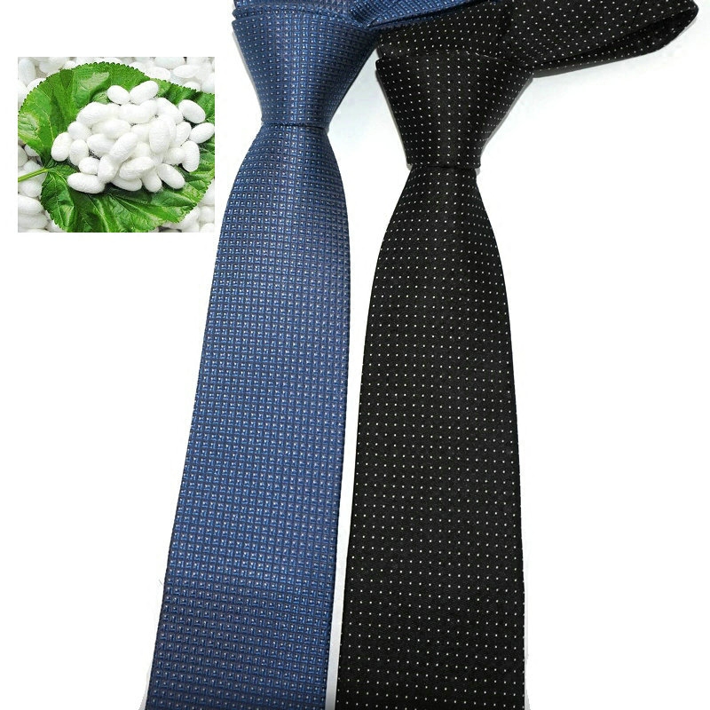 色织桑蚕真丝韩版窄版休闲百搭领带 纯色男士6cm正装商务黑色领带在类目 服饰配件/皮带/帽子/围巾, 领部配件, 领带中 - 来自Buy2taobao.com提供专业的淘宝代购服务