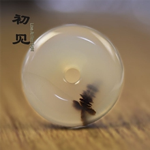 巴西天然水草花平安扣男女款毛衣链1