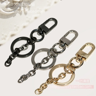 DIY金属配件钥匙挂件金属扣链条方扣包挂扣钥匙配件扣钥匙圈