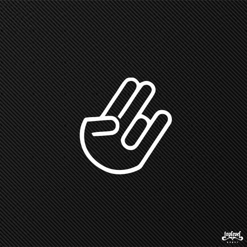 手势手指汽摩防水装饰贴纸