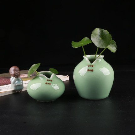 花瓶小清新青瓷客厅摆件简约小花器家居装饰品水培花插花瓶陶瓷