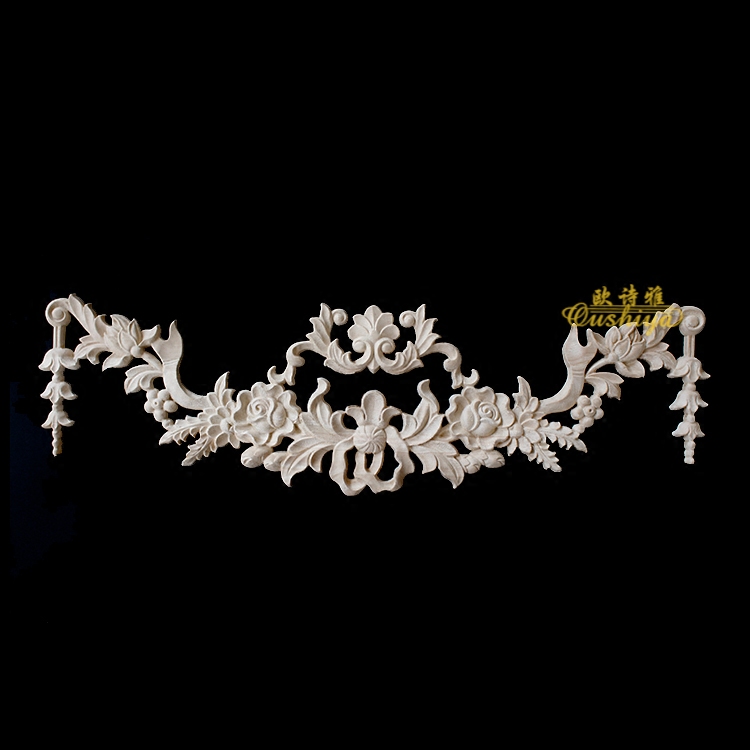 欧艺木花欧诗雅木雕欧式实木贴花玫瑰花造型顶线雕花法式风格雕花