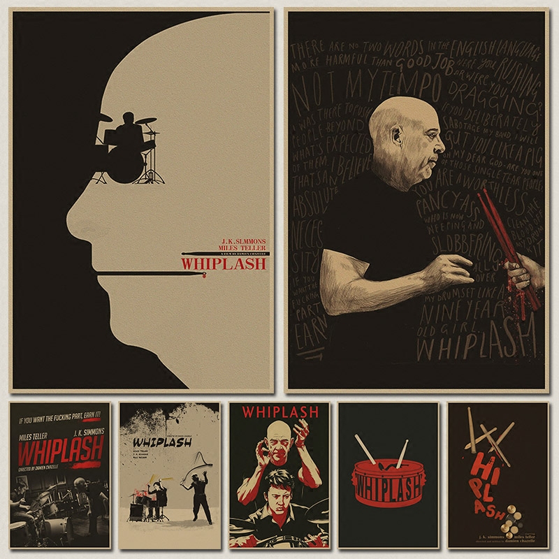 爆裂鼓手whiplash 奥斯卡复古牛皮纸电影海报 装饰贴挂画芯墙壁纸