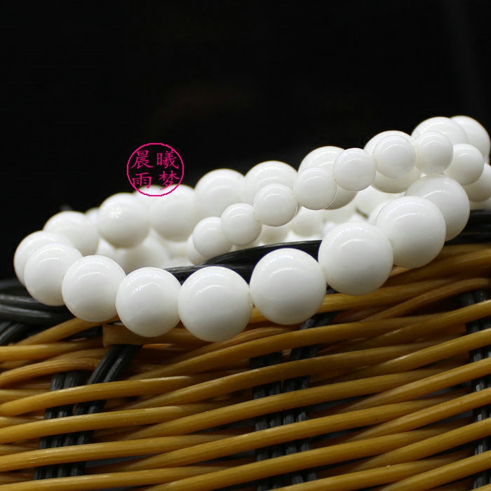 diy天然海南白色贝壳手作风散珠