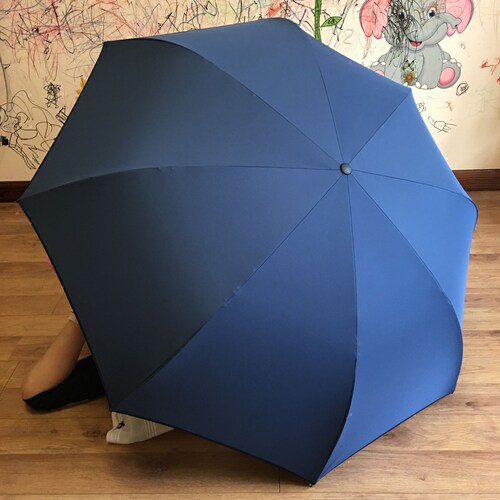 手工长柄双层反向伞