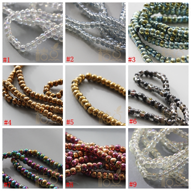 桔点手工国产水晶刻面鼓珠 6*4.5mm闪珠串珠耳环DIY材料配件(G51)