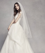 新娘头纱 双层插梳可遮面 短款 简约复古旅拍推荐 头纱 超显气质