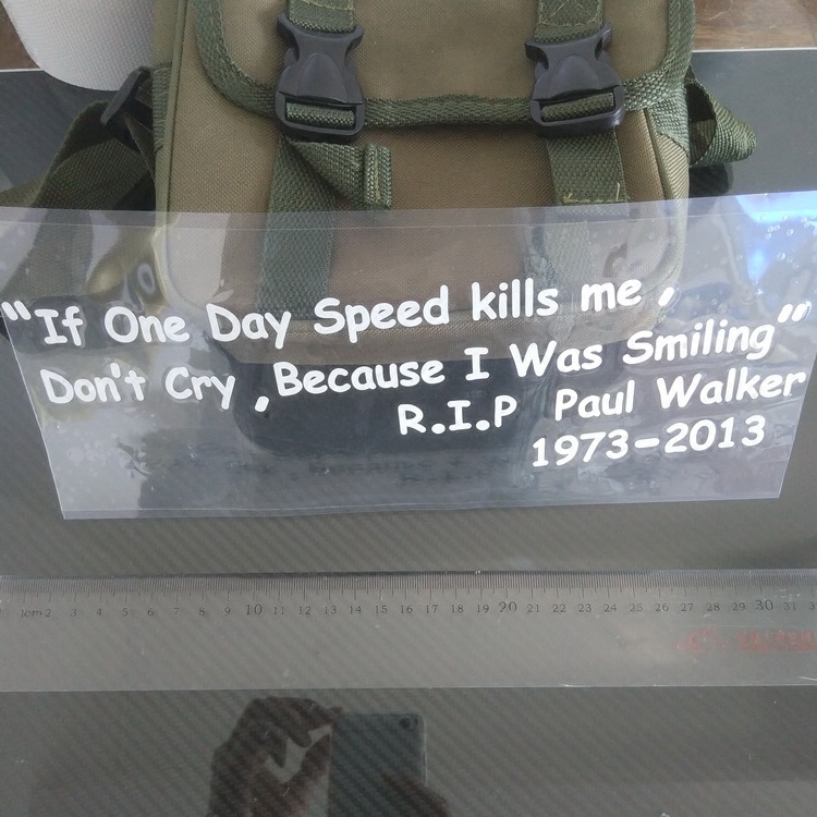 xy車贴 保罗沃克个性格言 速度与激情纪念Paul Walker贴纸防水贴