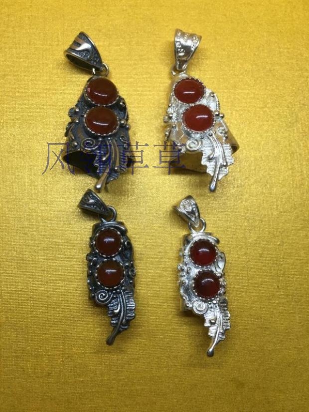 新品特价纯银大号狗牙套包银吊坠送妈妈情侣银饰正品镶嵌定制