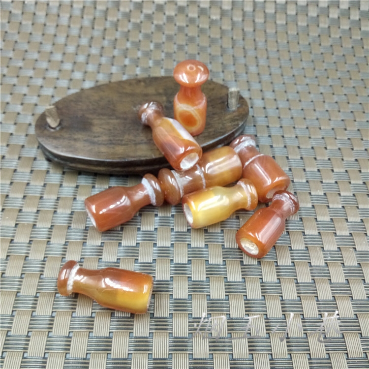 天然玛瑙特小玉石烟嘴烟具 旱烟袋烟杆烟锅专用配件老式旱烟嘴