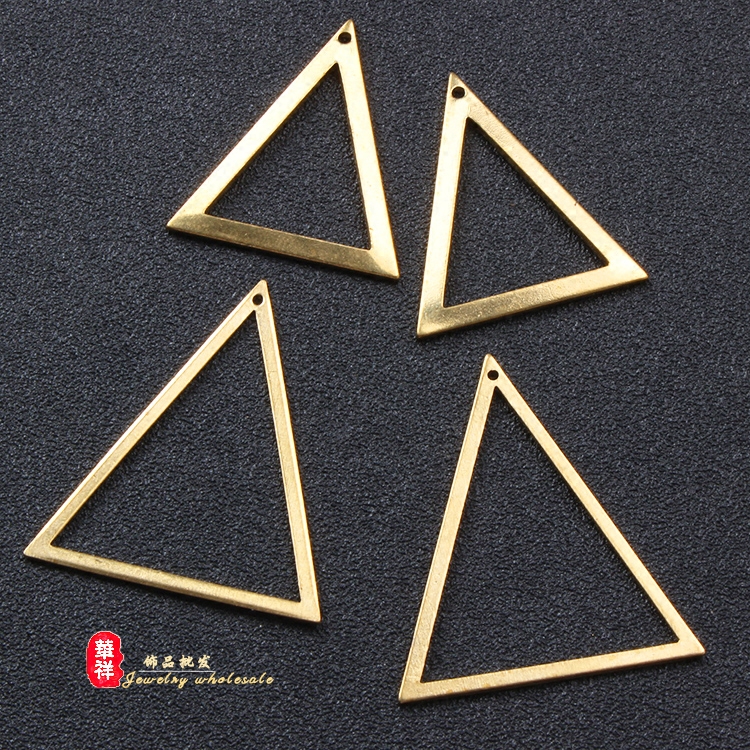 diy空心挂件黄铜几何形耳饰吊坠