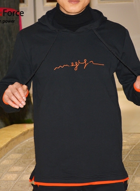 Ares＆Force潮牌大码男装 胖子套头帽衫加肥加大男士连帽大码卫衣