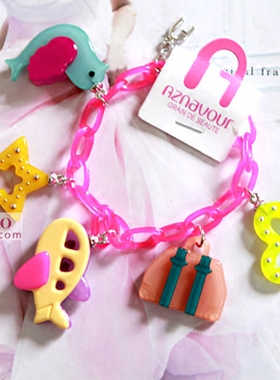 韩国进口饰品爱心小飞机手链