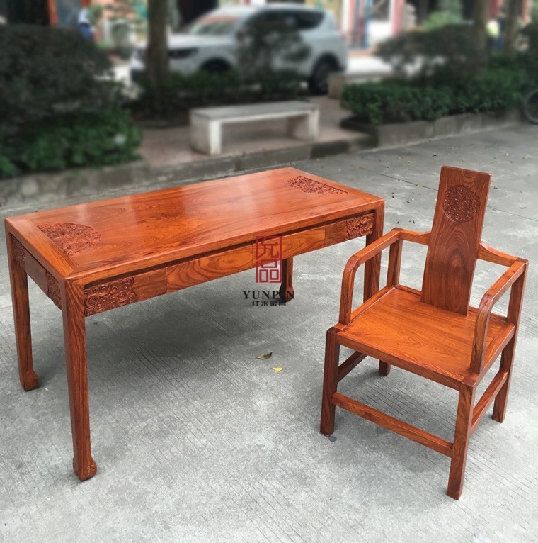 允品写字台办公桌榫卯祥云新中式