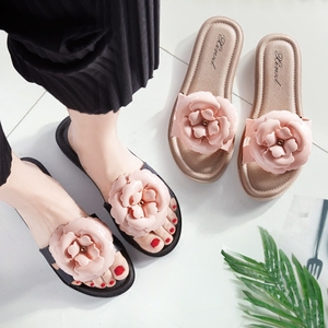 山茶花居家平底拖鞋