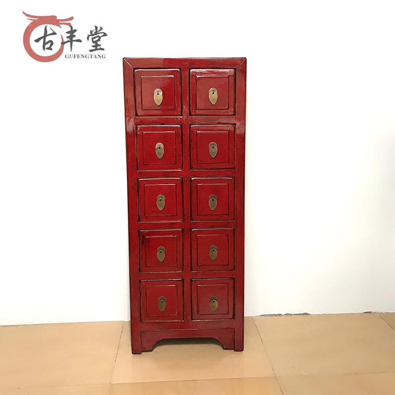 十斗柜储物柜收纳柜鞋柜玄关柜床头柜彩漆复古做旧实木抽屉柜|ruв категории жилой мебели, кабинет, ведро кабинета - от Buy2taobao.com для оказания профессиональной услуги покупки агента Taobao